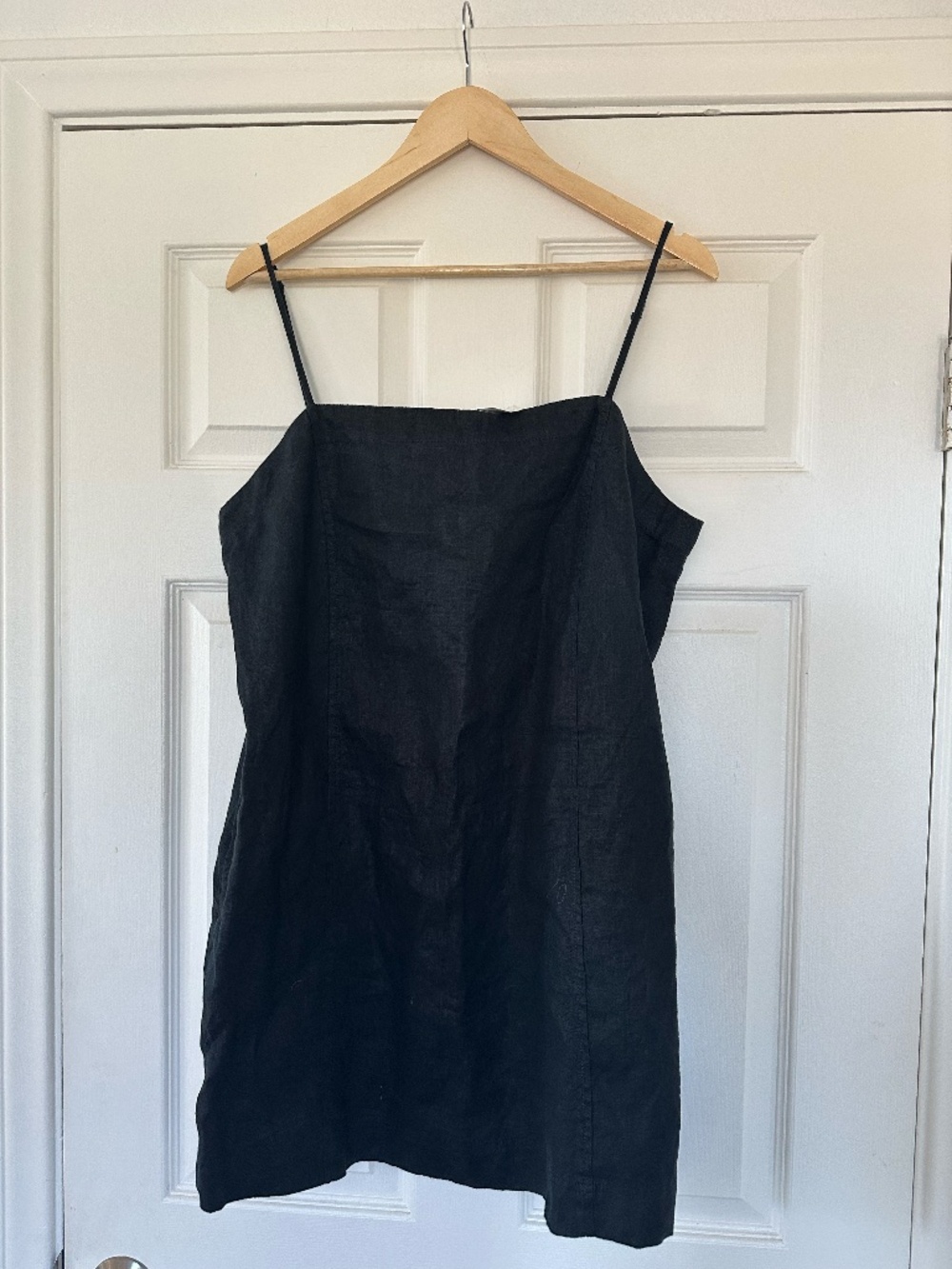 Madewell Black Linen Mini Dress NEW size 14